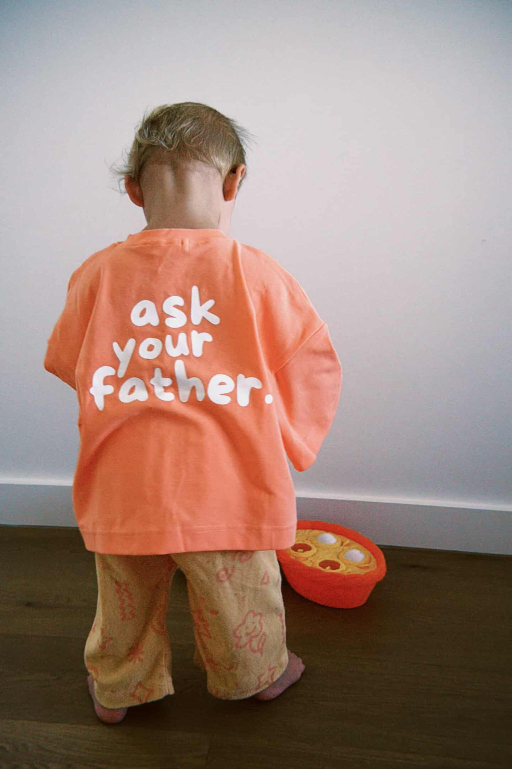 Ask your father | Oversized Tee in Peach