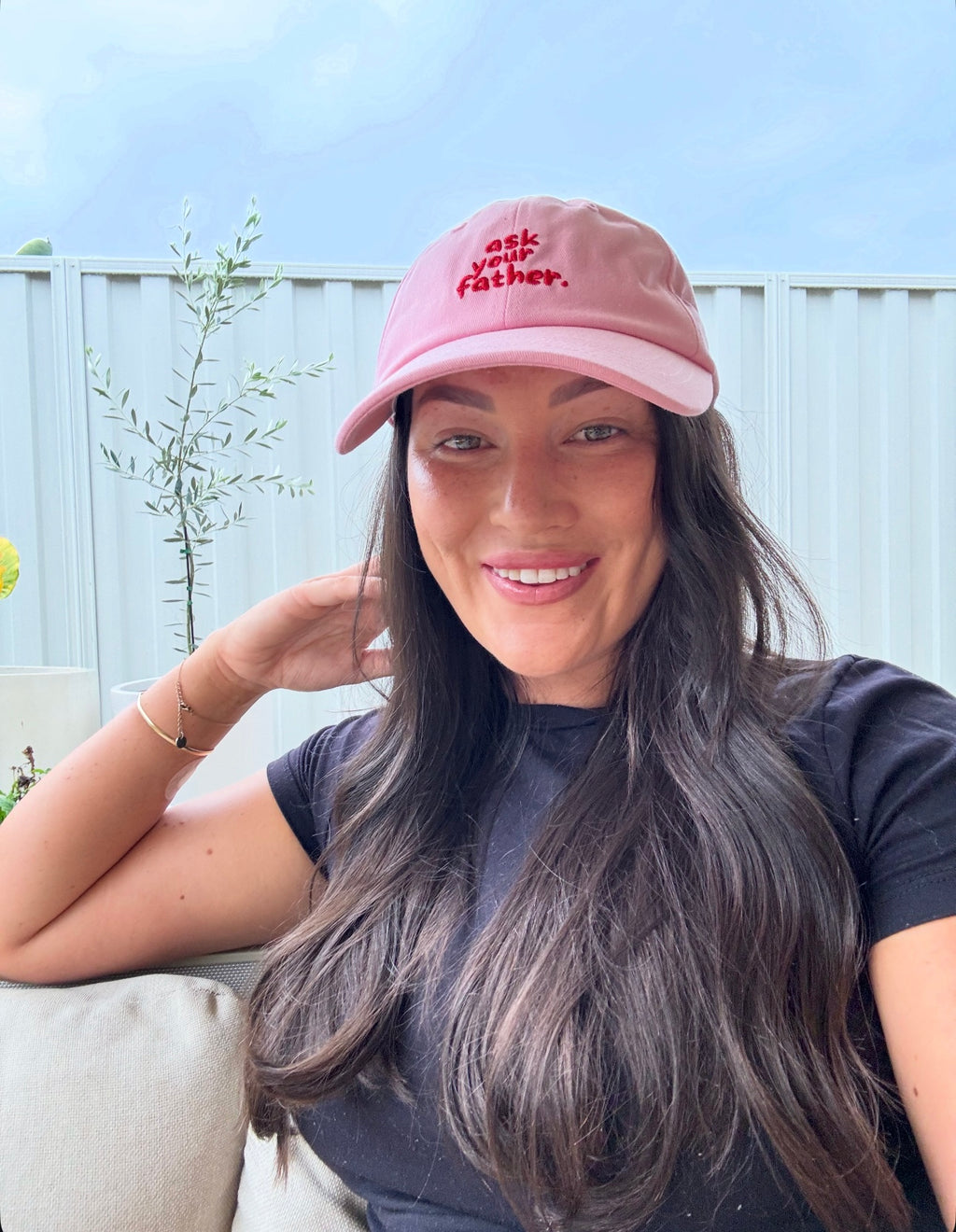 Ask Your Father Cap in Pink | Adult