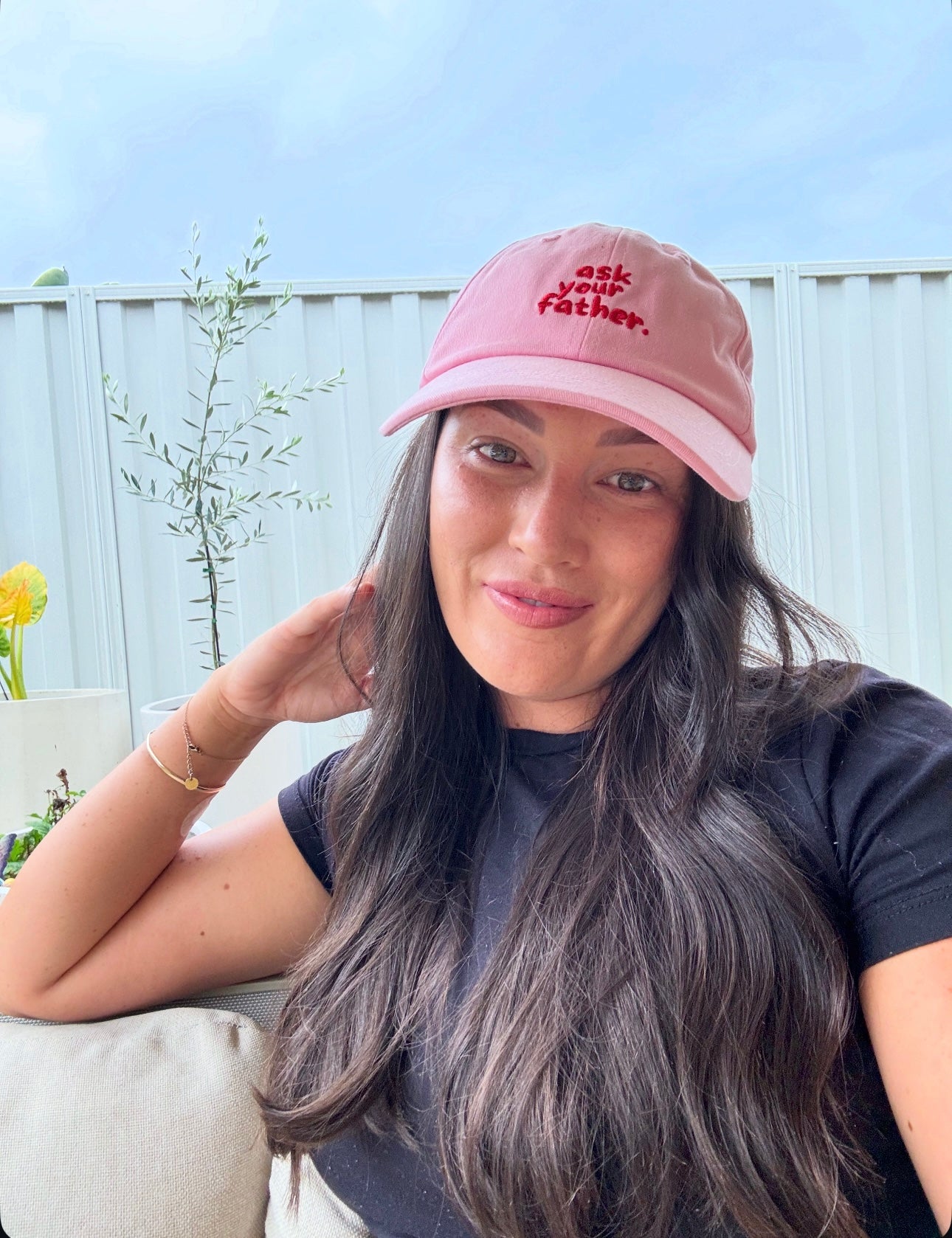 Ask Your Father Cap in Pink | Adult
