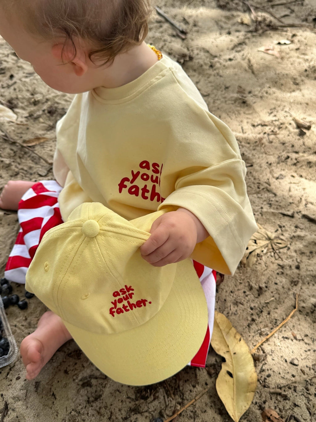 Ask Your Father Cap in Yellow | Kids